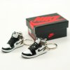 AJ1 “Dark Mocha” mini sneaker keychains (pair) with mini shoe box