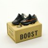 3D mini sneaker keychain in Yeezy 350 Core Black/Red style attached to keys