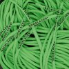 Green Off-White oval replacement shoelaces with “SHOELACES” print — suited to Nike Air Force 1, Air Jordan, Dunk and Air Max.