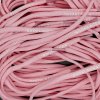 Pink Off-White oval replacement shoelaces with “SHOELACES” print — ideal for Nike Air Force 1, Air Jordan, Dunk and Air Max.