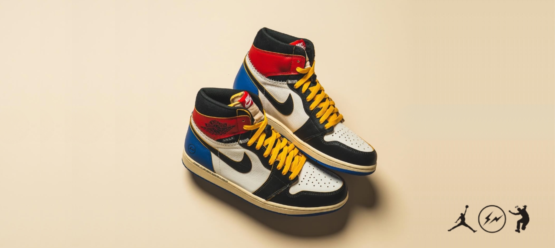 Jordan 1 Retro High OG SP Fragment x Union LA Varsity Red Sport Royal