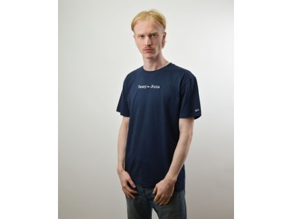 Tommy Jeans Linear Logo Tee Navy