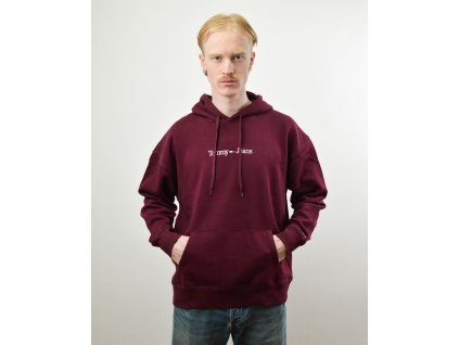 Tommy Jeans Regular Linear Hoodie Deep Rouge