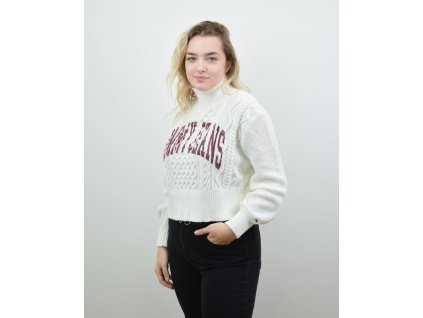 Tommy Jeans Crop College Cable Sweater