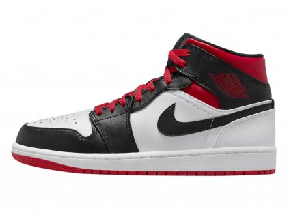 Jordan 1 Mid Gym Red Black Toe