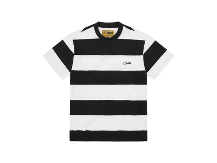 Corteiz Striped Tee Black