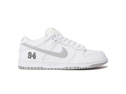 Nike SB Dunk Low Supreme 94 White Metallic Silver 1