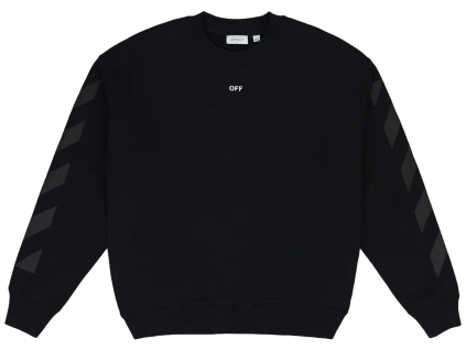 Off White Cornely Diagonal Crewneck Black 1