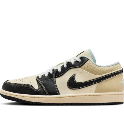 Jordan AIR 1 LOW SE / Coconut Milk Black Muslin - HQ3437-101 (Velikost Eur 46|US 12|30cm)