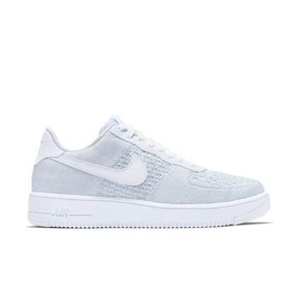 Nike AIR FORCE 1 FLYKNIT 2.0 / White Pure Platinum - AV3042-100 (Velikost Eur 43|US 9,5|27,5cm)