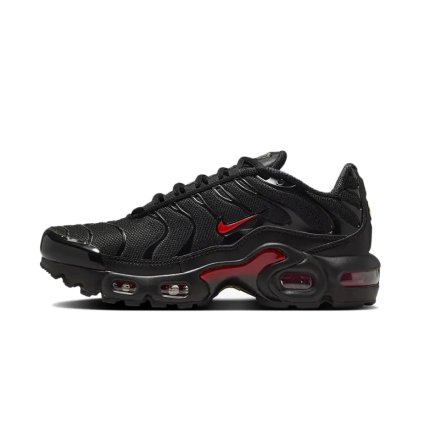 Nike AIR MAX PLUS GS / Black University Red - HV2891-001 (Velikost Eur 38,5|US 6|24cm)