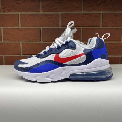 Nike AIR MAX 270 REACT GS / White University Red - CZ5582-100 (Velikost Eur 40|US 7|25cm)