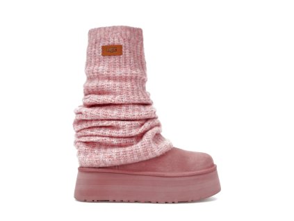 UGG Classic Mini Dipper Legwarmer Boot Pink Dawn Womens 360 01