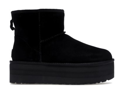 UGG Classic Mini Platform Boot Black Womens 360 01