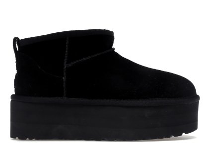 UGG Classic Ultra Mini Platform Boot Black Womens 360 01