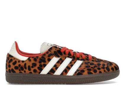 adidas Samba OG Preloved Red Leopard Womens 360 01