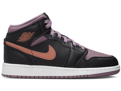 Jordan 1 Mid SE Black Sky J Mauve White Sky J Orange (GS) (Velikost 38.5)