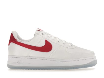 Nike Air Force 1 Low '07 Satin White Varsity Red (Women's) (Velikost 38.5)