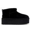 UGG Classic Ultra Mini Platform Boot Black Womens 360 01