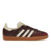 adidas Samba OG Maroon Gold Metallic Womens 360 01