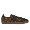 adidas Samba OG Black Green Leopard Womens 360 01