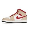 Jordan 1 Mid Light Curry Cardinal (GS) (Velikost 38.5)