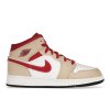 Jordan 1 Mid Light Curry Cardinal (GS) (Velikost 38.5)