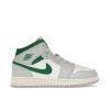 Jordan 1 Mid White Pure Platinum Pine Green (GS) (Velikost 38.5)