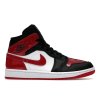 Jordan 1 Mid SE Patent Bred Toe 360 01
