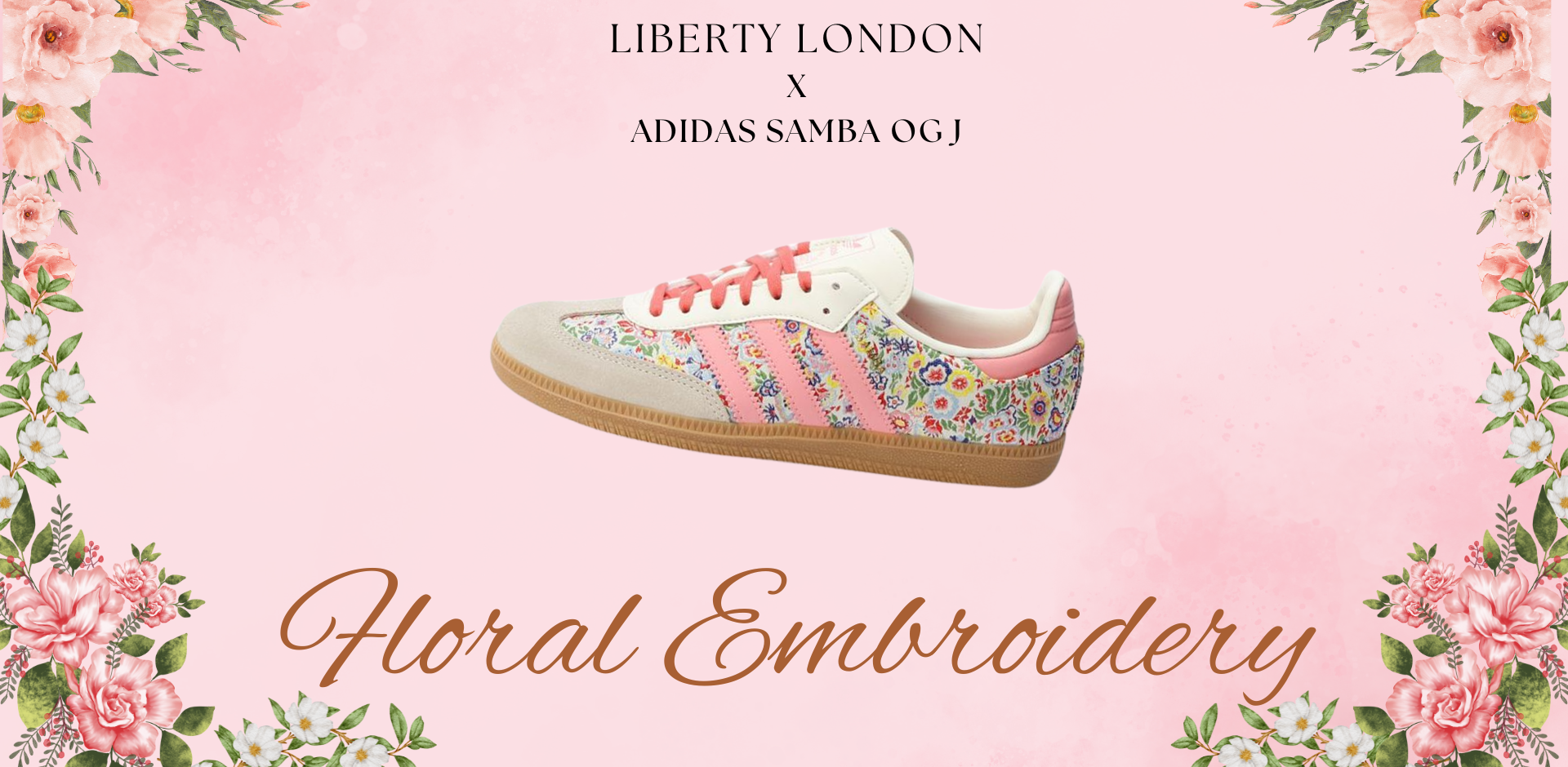 Liberty London x Adidas Samba OG J Floral Embroidery