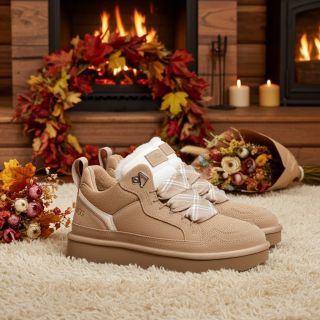 UGG Lowmel Sand (W) – stylové tenisky v neutrální písečné barvě spojují ikonický design UGG s moderními ekologickými...