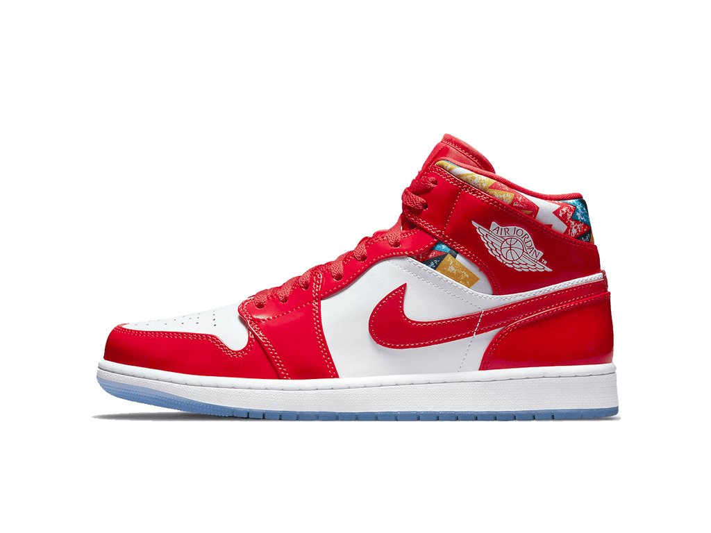 SneakerStore.cz Jordan 1 Mid Barcelona Sweater Red Patent