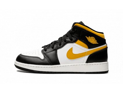 air jordan 1 mid white pollen black gs 1 1000