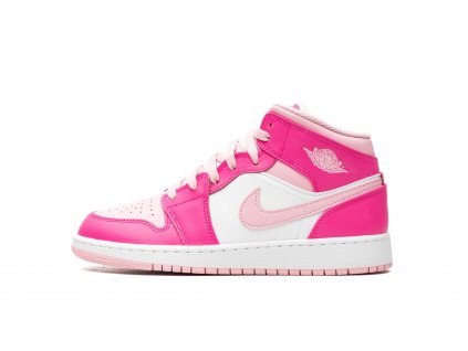 jordan kids air jordan 1 mid gs fierce pink 20935183 45904492 2048