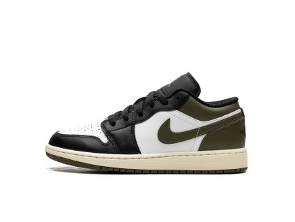 jordan kids jordan 1 low gs black toe medium olive 26736240 56796328 2048