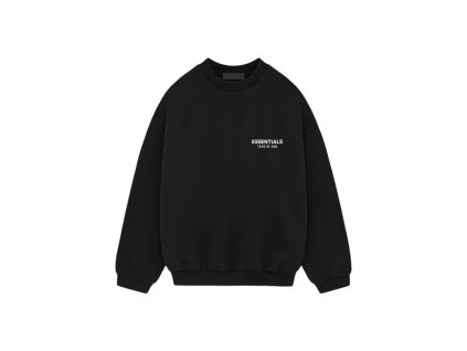 FearofGodEssentialsS24FleeceCrewneckBlack