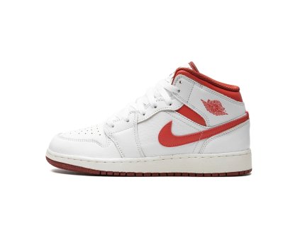 jordan kids air jordan 1 mid se gs white dune red 22863719 48383530 2048