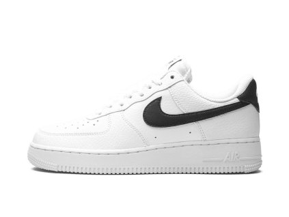 NikeAirForce1LowWhiteBlackPebbledLeather