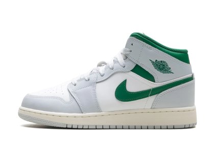 AirJordan1MidWhitePurePlatinumPineGreen GS