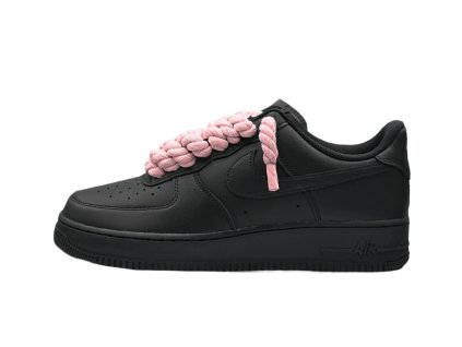 Nike Air Force 1 Black Low 07 Rope Laces Pink fbb2688d 4c72 42d8 ba55 dffab6642786
