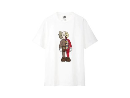 KAWSxUniqloFlayedTee USSizing White