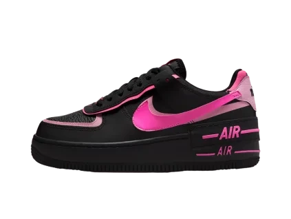 NikeWmnsAirForce1ShadowBlackPinkSpell