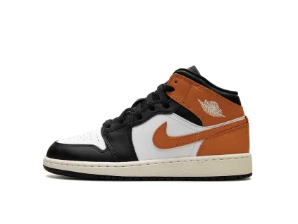 air jordan 1 mid gs starfish black toe 159022 01
