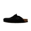 Birkenstock Boston Soft Footbed "Suede Black"