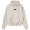 16323 fear of god essentials classic fleece hoodie heather stone 1