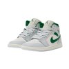 Jordan 1 Mid "White Pure Platinum Pine Green"