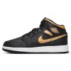 AirJordan1MidBlackMetallicGoldSwoosh GS