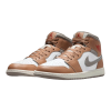 nike air jordan 1 mid rattan white college grey side