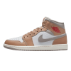 nike air jordan 1 mid rattan white college grey