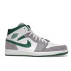 baskets air jordan 1 mid grey green air jordan kikikickz 620811 grande